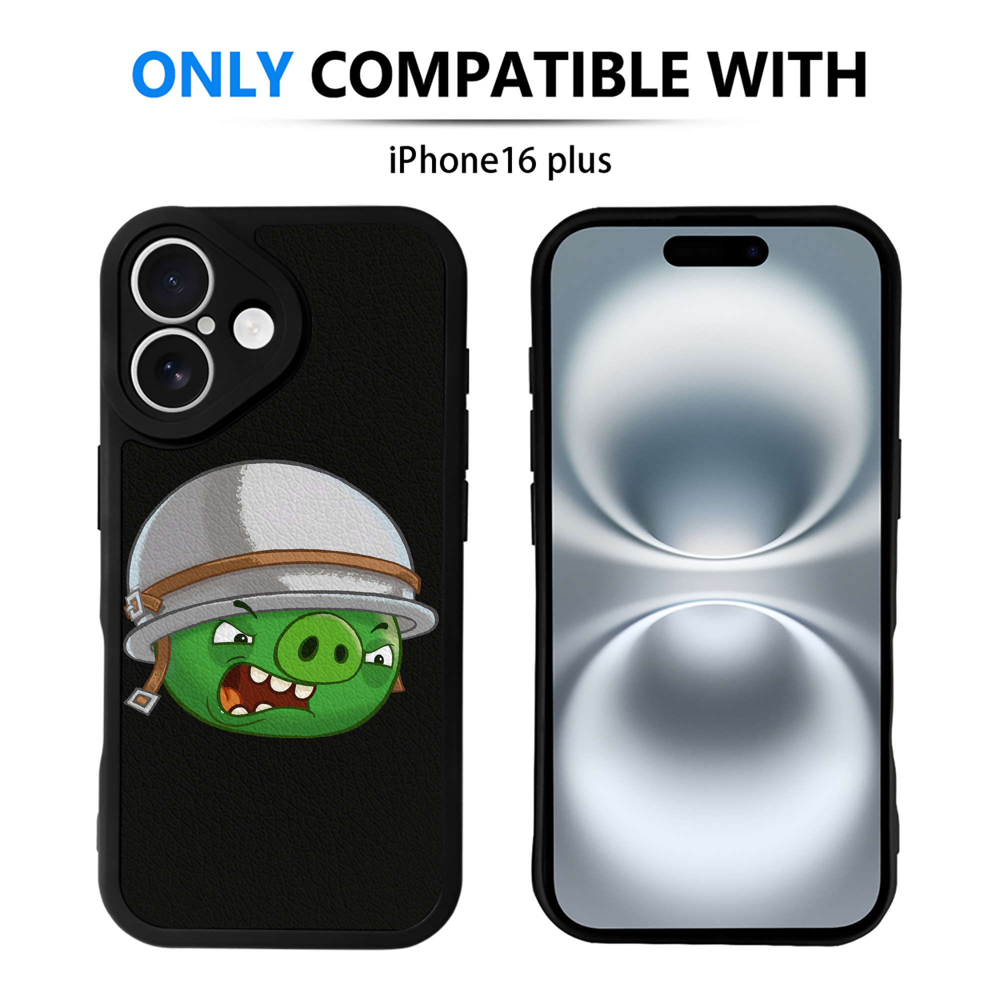 （画像用） Angry Birds アングリーバード 【iPhone 16シリーズ対応】シリコンスマホケース（レザー調） 材質：シリコン
